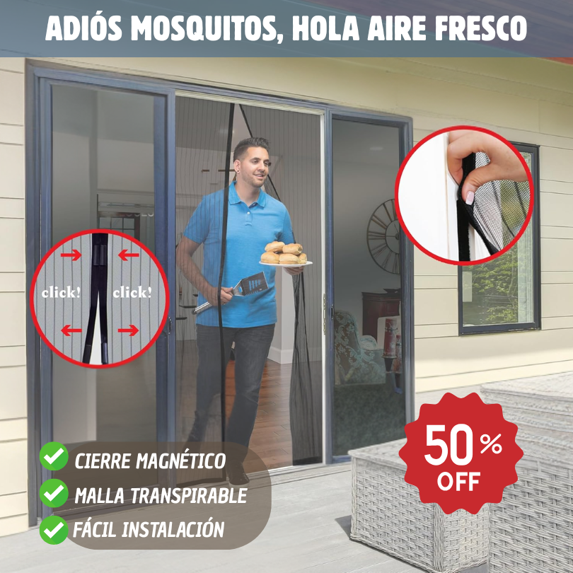 Mosquitera Magnética para Puertas – Bloquea insectos