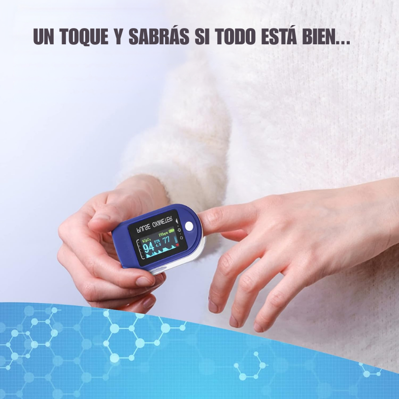 Oxímetro Digital – Mide oxígeno y pulso 💙