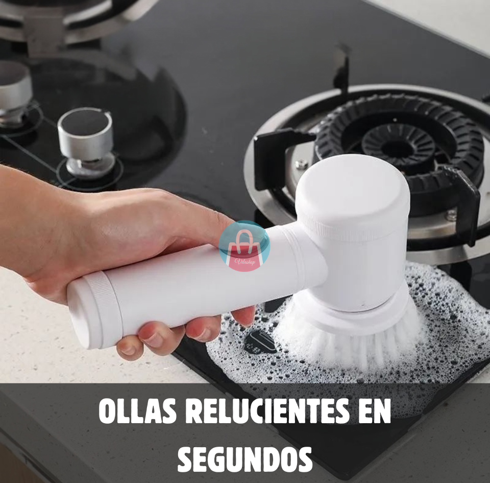 Cepillo Limpiador Eléctrico – Elimina suciedad difícil – Cocina y baño relucientes en minutos sin esfuerzo