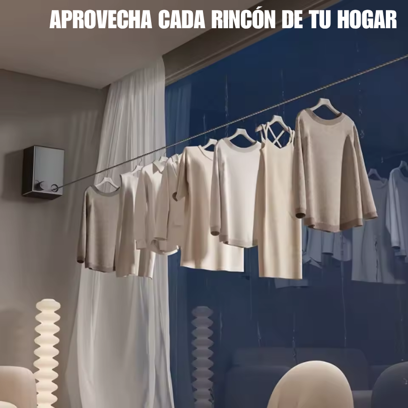 Tendedero Retráctil – Seca y Ahorra Espacio
