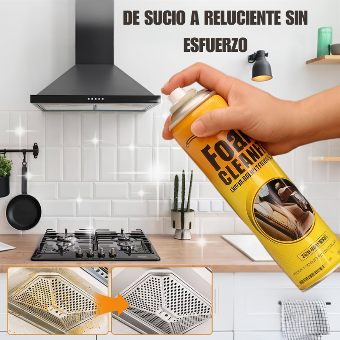 Limpiador en Espuma – Quita grasa y manchas
