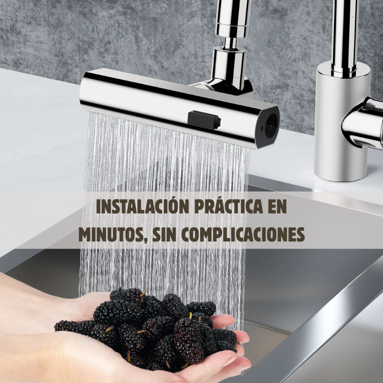 Grifo 360° – Ajuste de caudal y chorro 💦