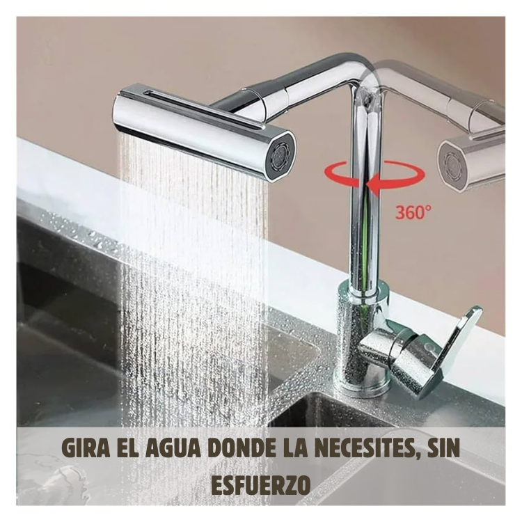 Grifo 360° – Ajuste de caudal y chorro 💦
