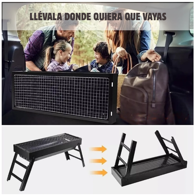 Parrilla Portátil GrillPro -Arma fácil y Ahorra espacio