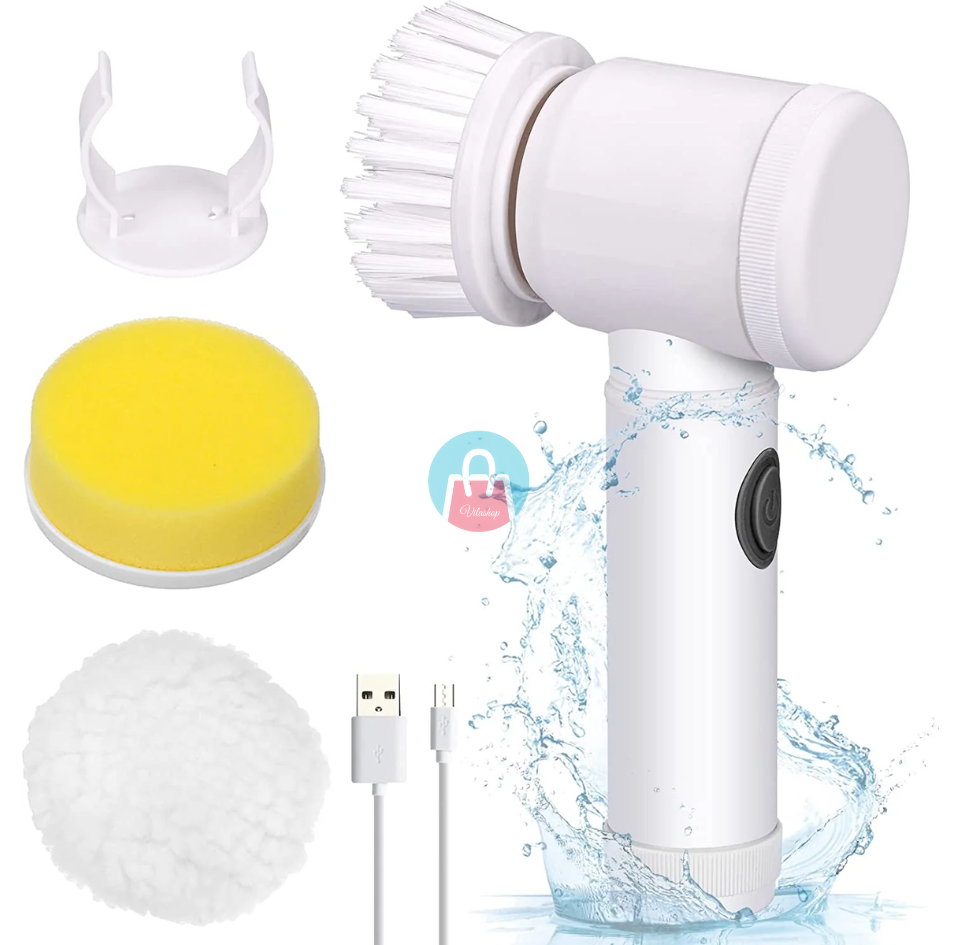 Cepillo Limpiador Eléctrico – Elimina suciedad difícil – Cocina y baño relucientes en minutos sin esfuerzo