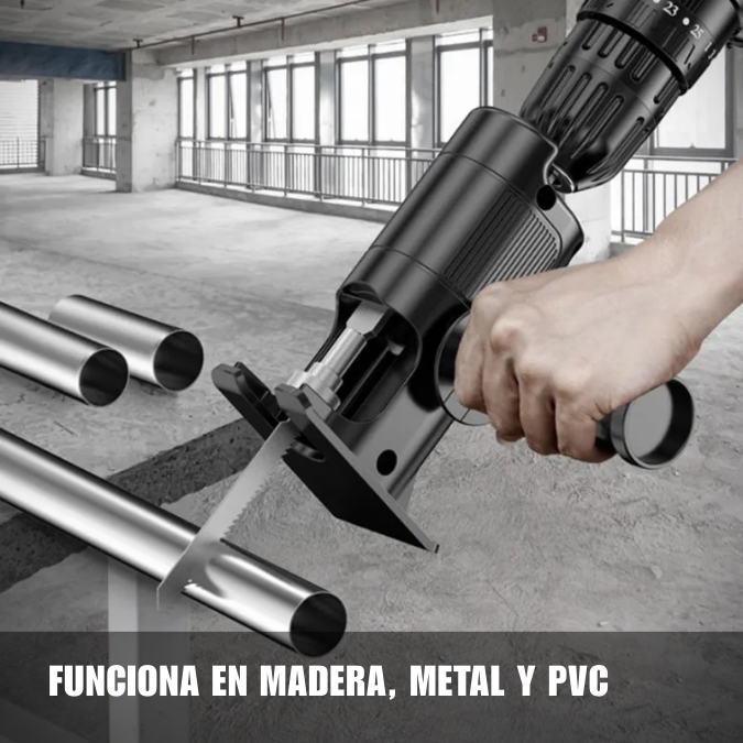 Adaptador de Taladro – Corta madera y metal