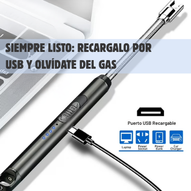 Chispero Eléctrico USB - Prende sin Flama y sin Gas