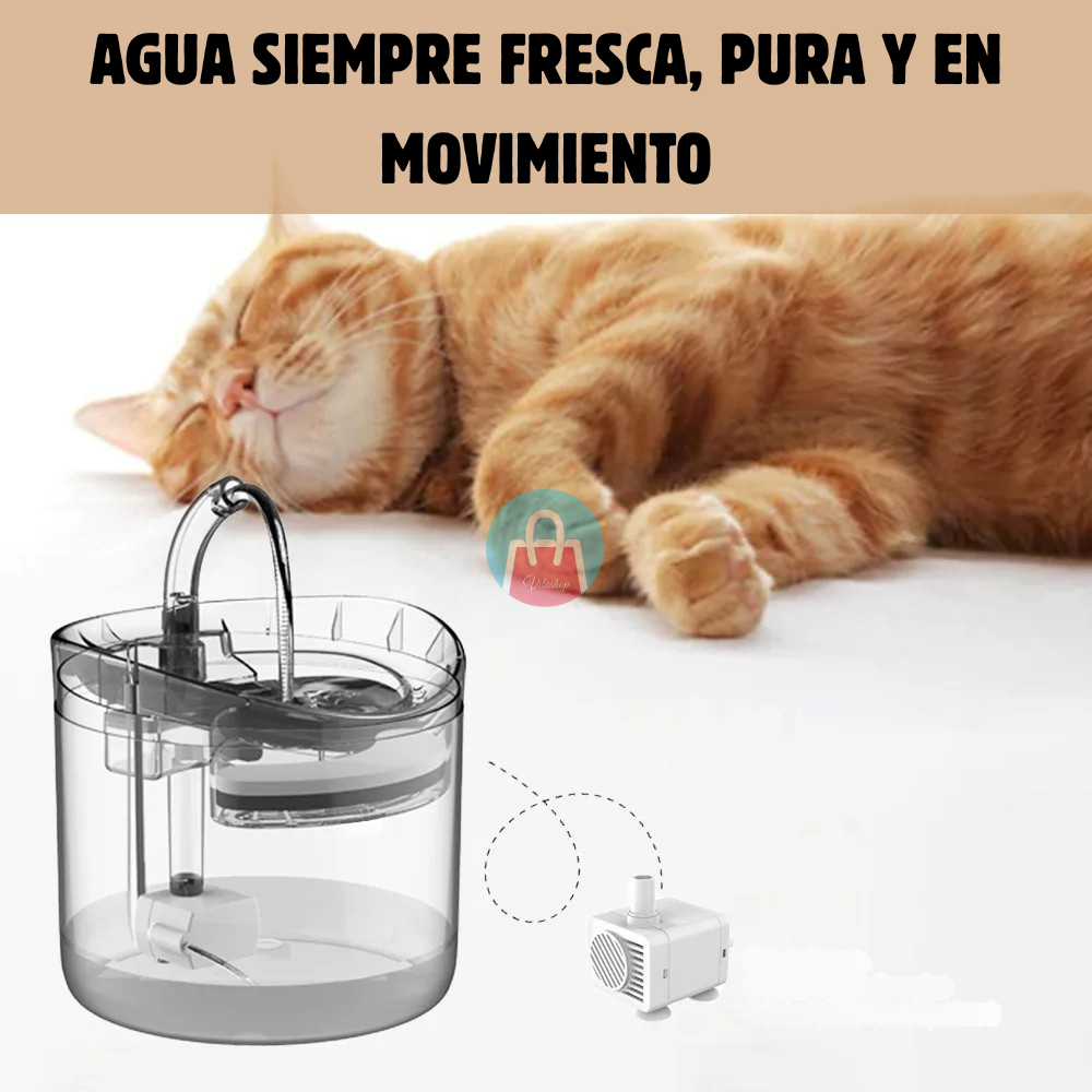 Bebedero Automático para Mascotas – Agua en movimiento – Previene problemas renales en pocos días