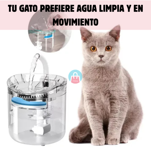 Bebedero Automático para Mascotas – Agua en movimiento – Previene problemas renales en pocos días