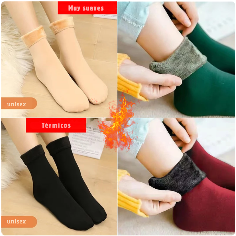 Pack 12 Pares Calcetines Térmicos 🔥 | Colores variados