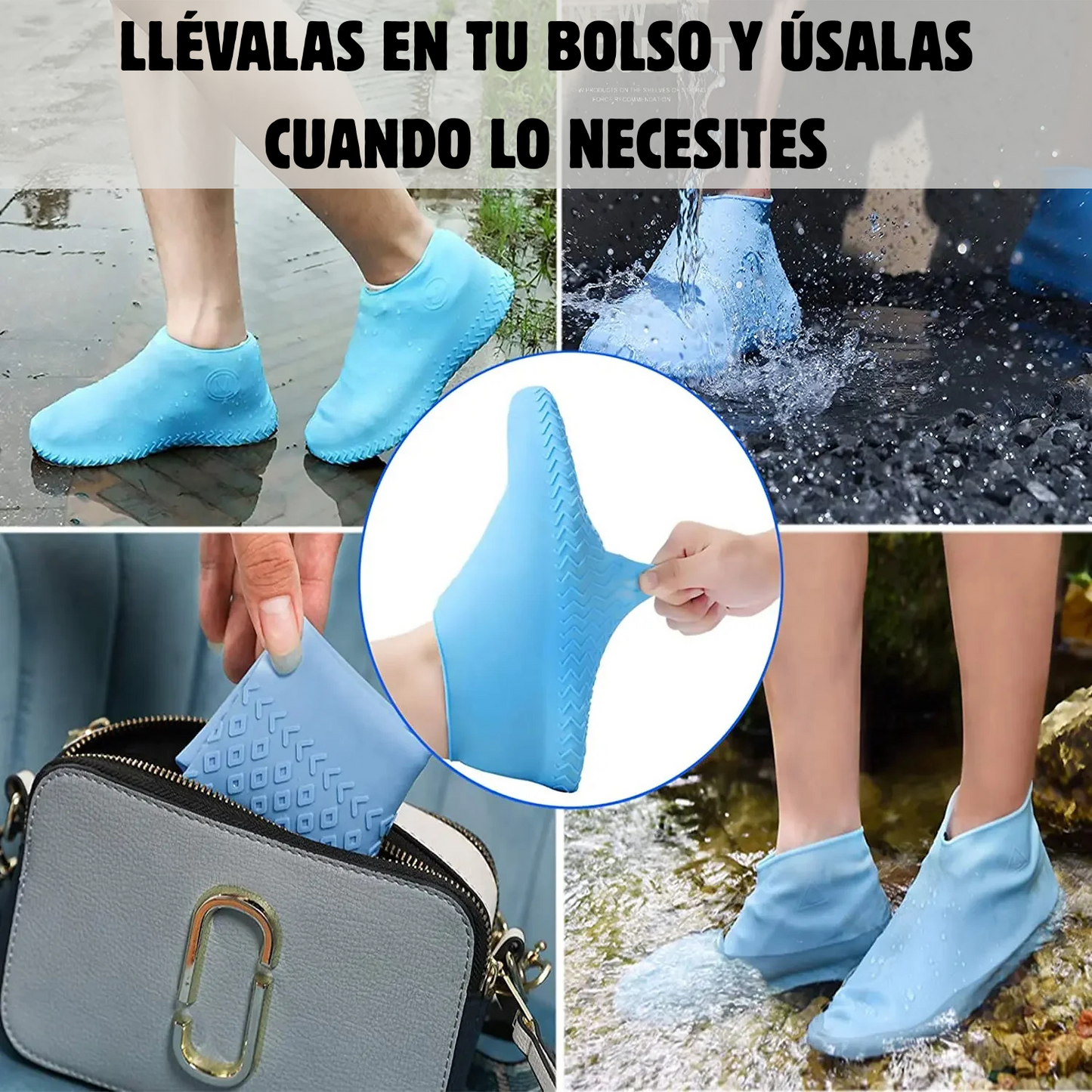 Cubre calzado FlexiRain – Antideslizante, impermeable y sin sacrificar estilo 👟💦 (Talla L)