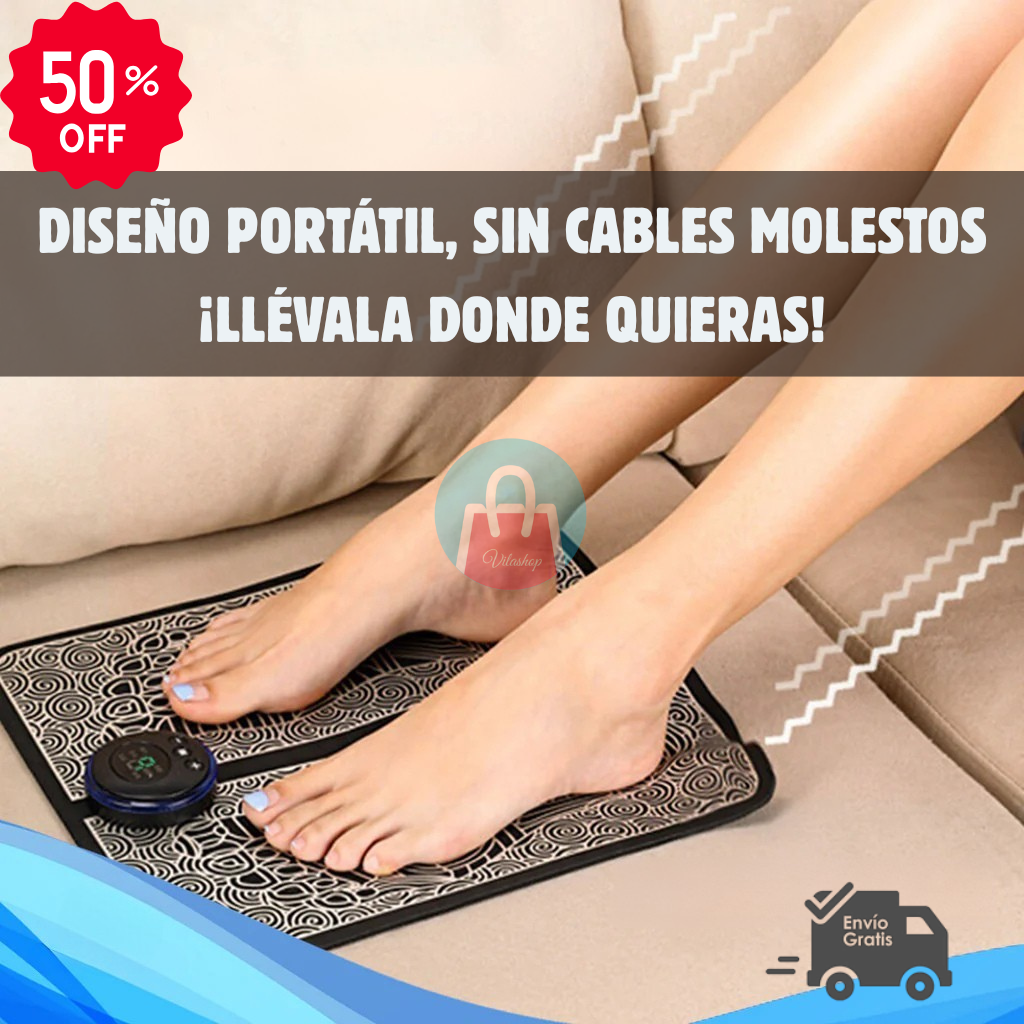 🦶Masajeador FootZen EMS – Relaja tus pies en minutos 🕒, sin moverte del sillón 🛋️