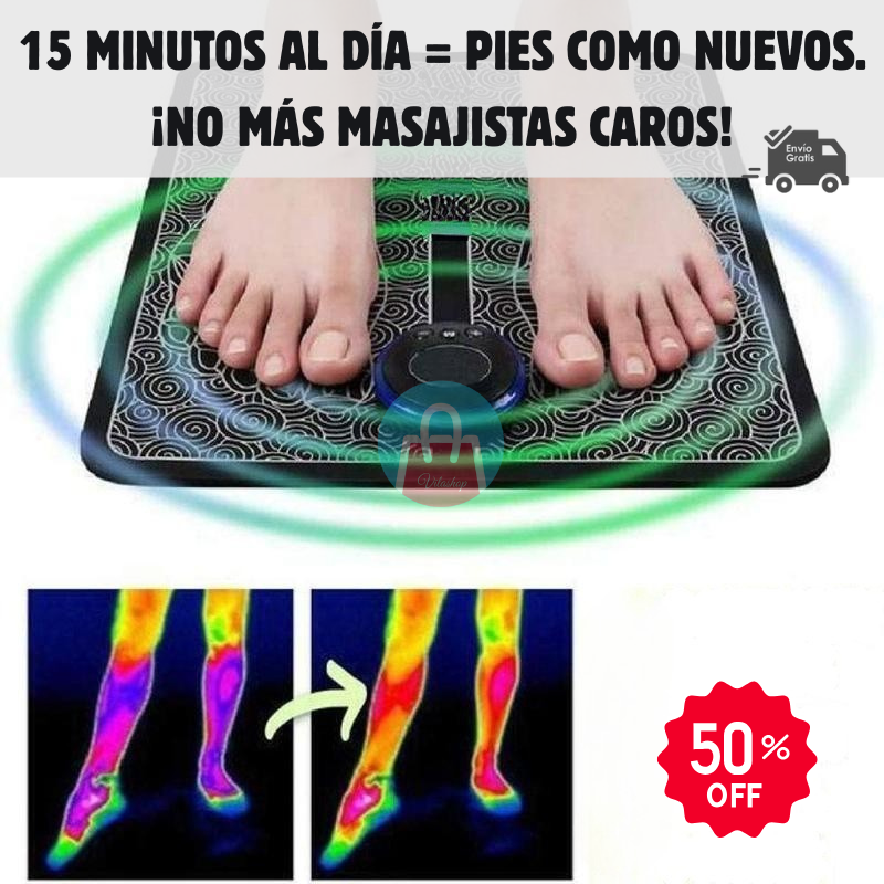 🦶Masajeador FootZen EMS – Relaja tus pies en minutos 🕒, sin moverte del sillón 🛋️