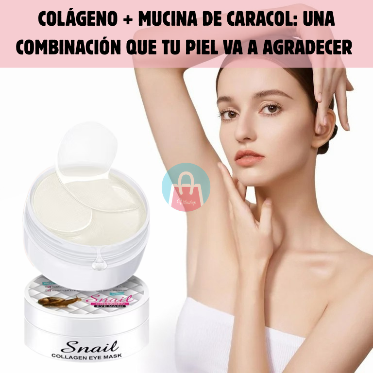 ✨ 60 Parches de hidrogel y baba caracol GlowSnail 🐌 – Ilumina tu mirada desde el primer uso 🌟