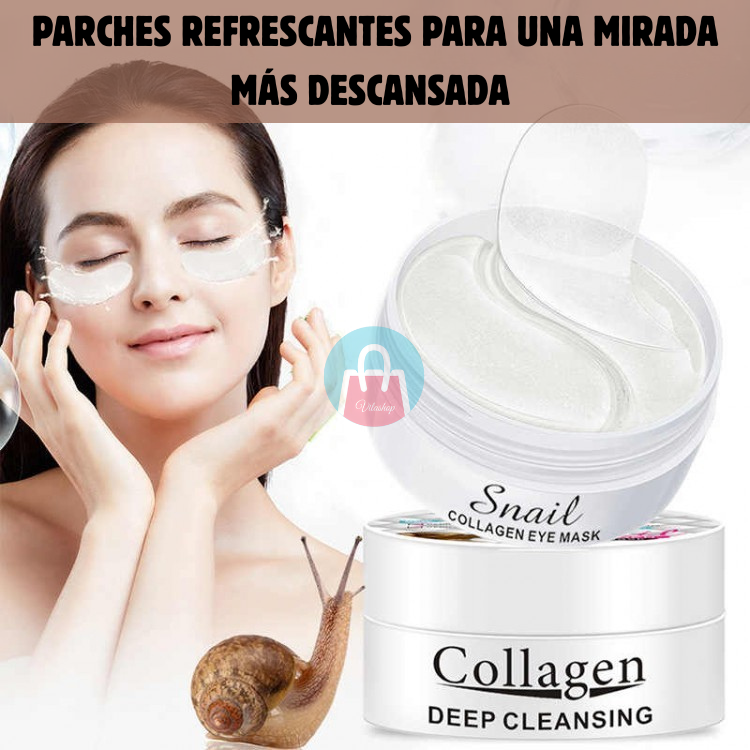 ✨ 60 Parches de hidrogel y baba caracol GlowSnail 🐌 – Ilumina tu mirada desde el primer uso 🌟