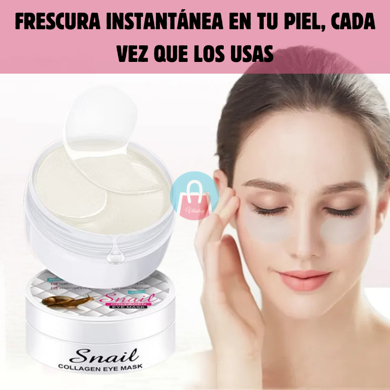 ✨ 60 Parches de hidrogel y baba caracol GlowSnail 🐌 – Ilumina tu mirada desde el primer uso 🌟