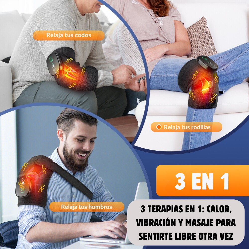 🦵✨ Masajeador Térmico AlivioFlex 3 en 1 – 🔥💆♂️ Recupera tu movilidad sin dolor desde el primer uso 🕒