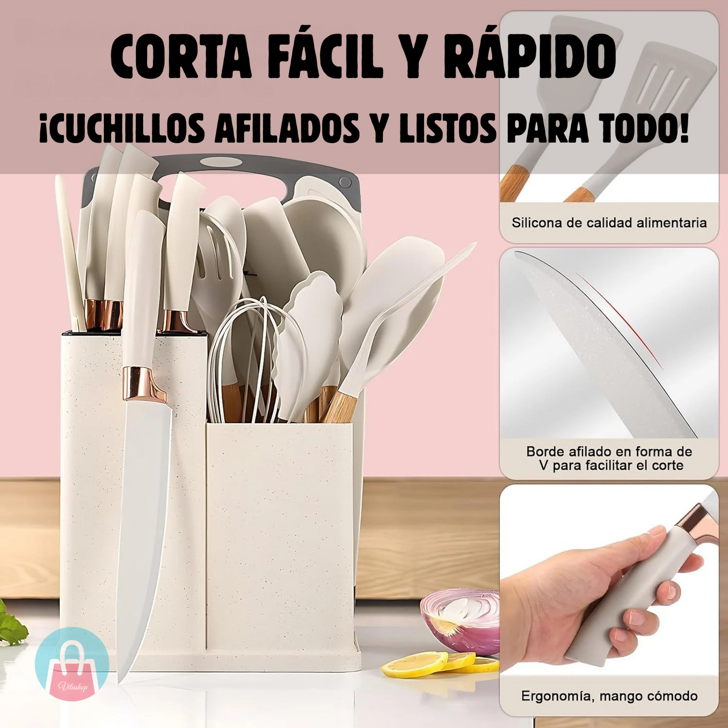 Kit de Cocina de 19 Piezas – Organiza tu espacio – Cocina más rápido y sin caos desde el primer uso