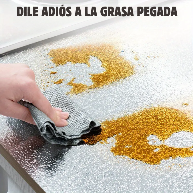 Rollo Adhesivo de Aluminio – Bloquea grasa y humedad