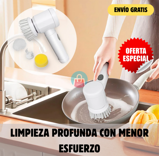Cepillo Limpiador Eléctrico – Elimina suciedad difícil – Cocina y baño relucientes en minutos sin esfuerzo