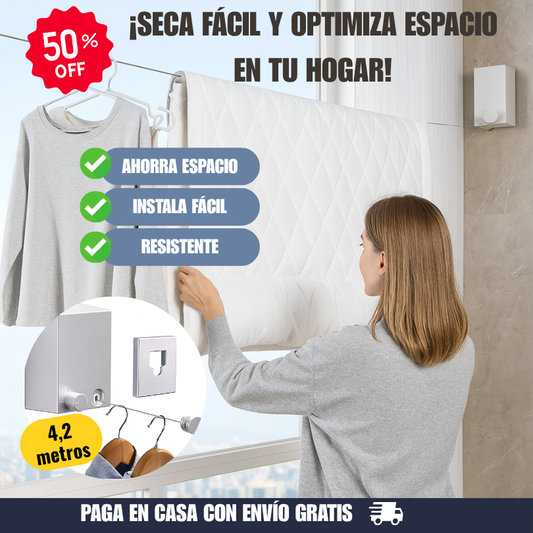 Tendedero Retráctil – Seca y Ahorra Espacio