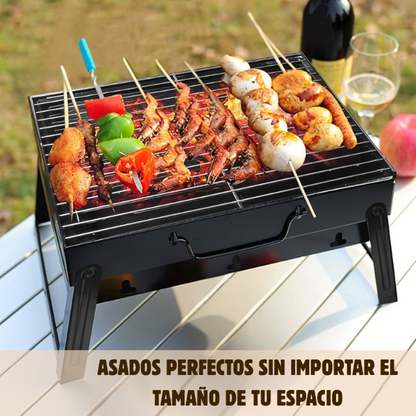 Parrilla a Carbón Portátil – Arma Fácil y Ahorra Espacio