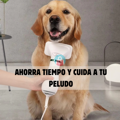 Cepillo y Secador para Mascotas 2 en 1 – Desenreda y seca rápido – Pelaje listo sin esfuerzo en 5 minutos