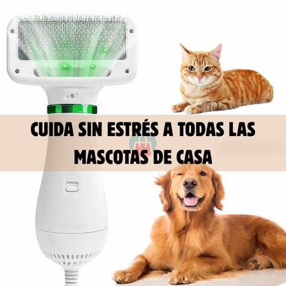 Cepillo y Secador para Mascotas 2 en 1 – Desenreda y seca rápido – Pelaje listo sin esfuerzo en 5 minutos