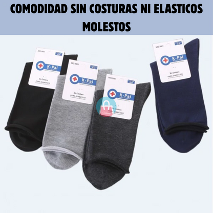 Calcetines para Diabético x12 – Sin Costuras ni Elásticos