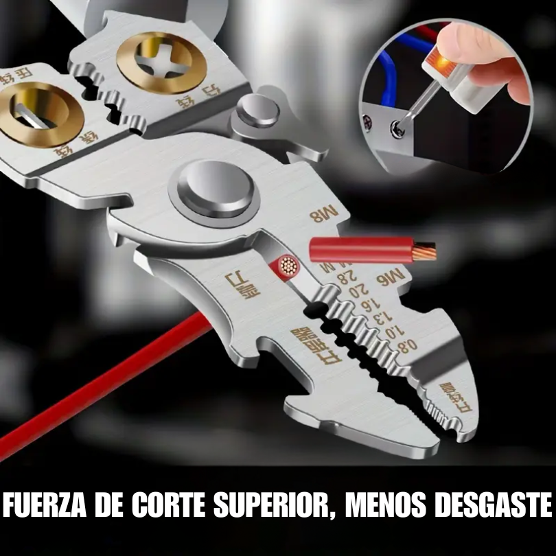 Alicate Profesional 3 en 1 – Pela y Corta Cables
