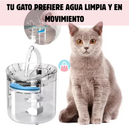 Bebedero Automático para Mascotas – Agua en movimiento – Previene problemas renales en pocos días