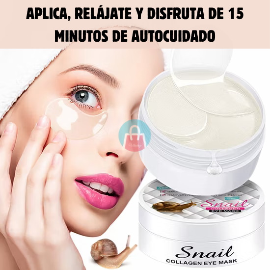 ✨ 60 Parches de hidrogel y baba caracol GlowSnail 🐌 – Ilumina tu mirada desde el primer uso 🌟
