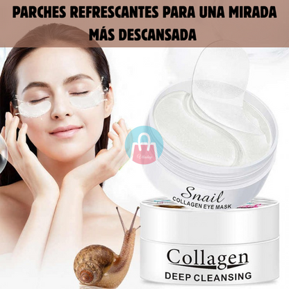 ✨ 60 Parches de hidrogel y baba caracol GlowSnail 🐌 – Ilumina tu mirada desde el primer uso 🌟