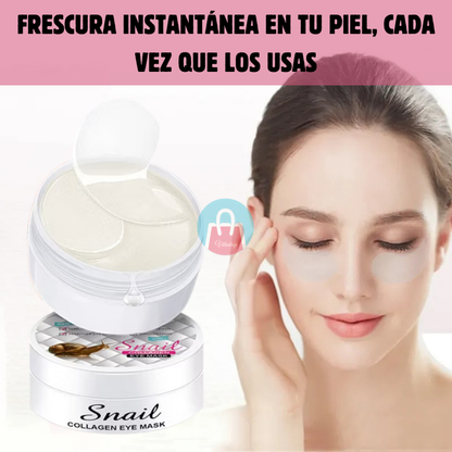 ✨ 60 Parches de hidrogel y baba caracol GlowSnail 🐌 – Ilumina tu mirada desde el primer uso 🌟