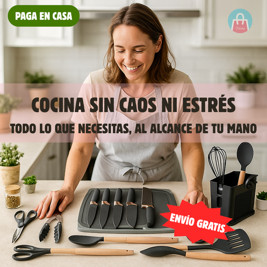 Kit de Cocina de 19 Piezas – Organiza tu espacio – Cocina más rápido y sin caos desde el primer uso