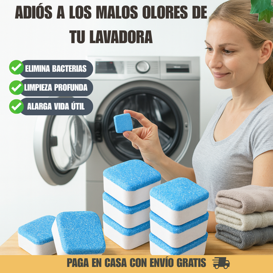 Tabletas Limpieza de Lavadora – Elimina olores y residuos