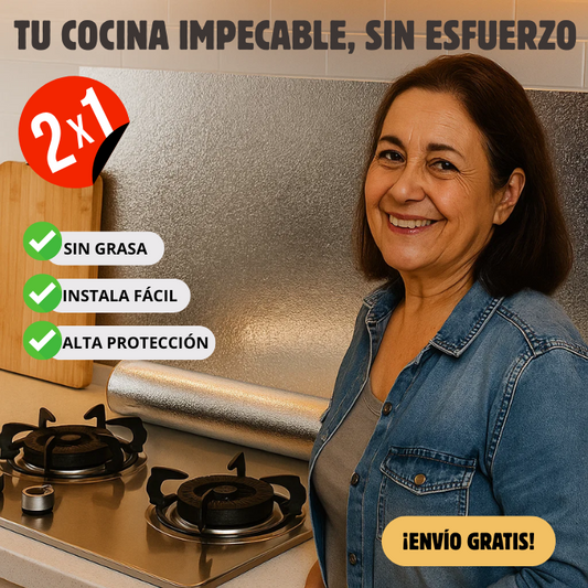 Rollo Adhesivo de Aluminio – Bloquea grasa y humedad